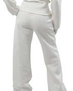 Σετ λευκή oversized φόρμα και  παντελόνι με ενσωματωμένη ζώνη