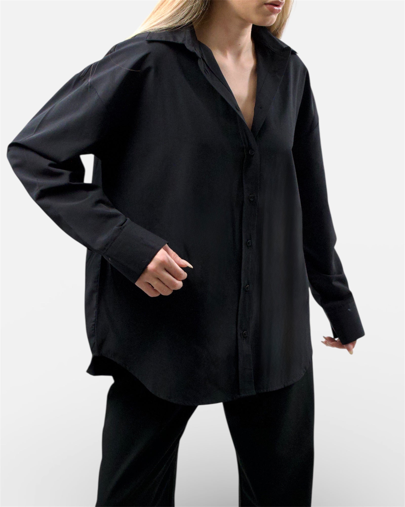 Μαύρο basic πουκάμισο