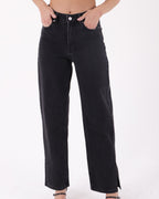 Τζιν μαύρο ίσιο ψηλόμεσο