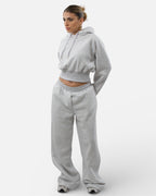 Σετ γκρι oversized φόρμα με φούτερ