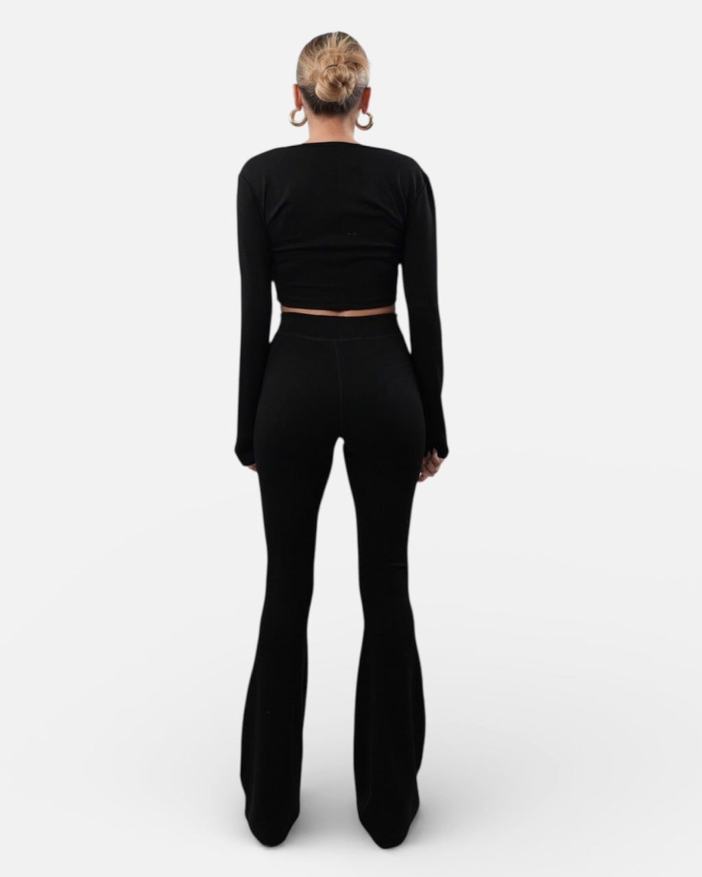Black blouse-pants set
