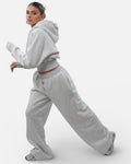 Σετ γκρι oversized φόρμα με φούτερ