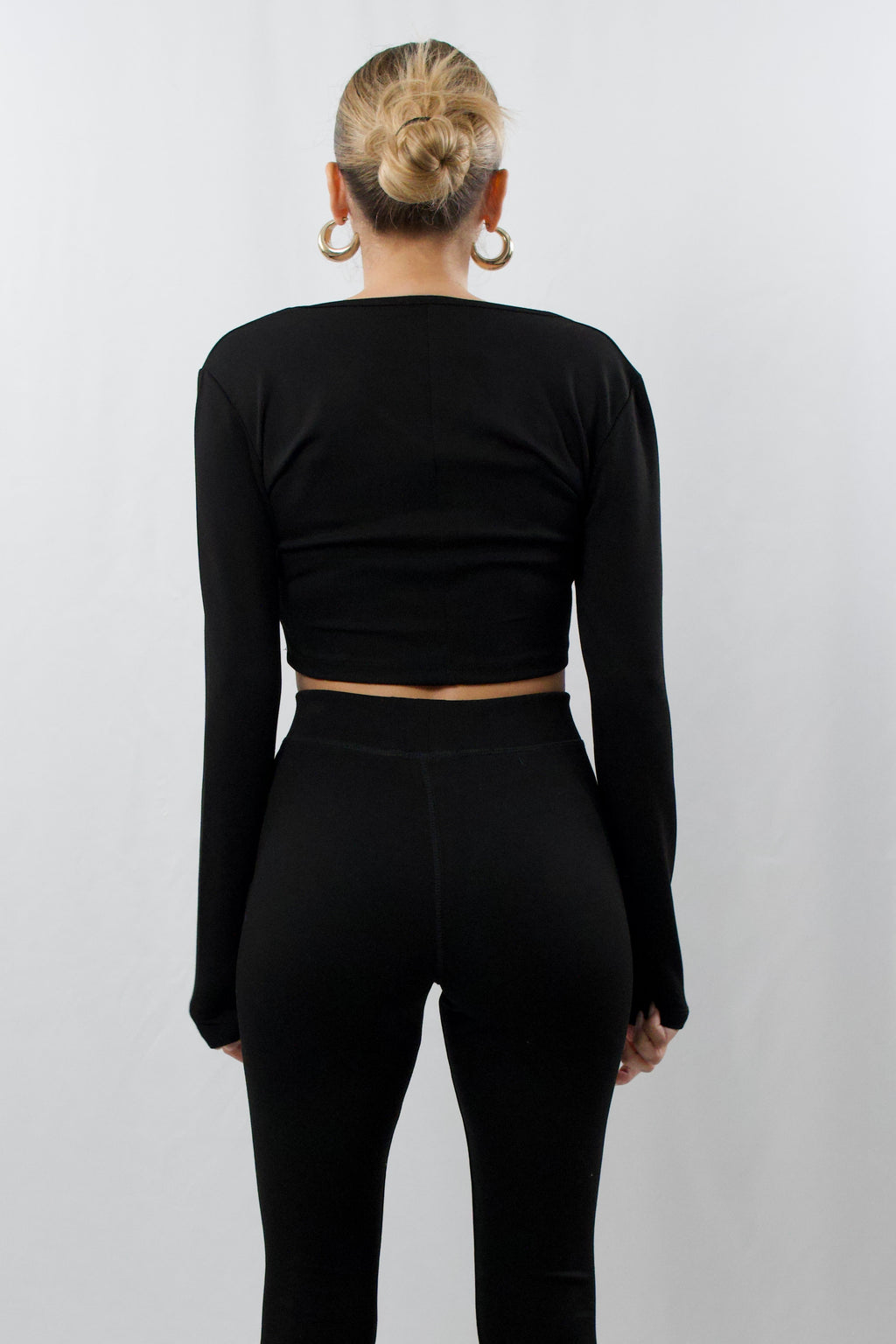 Black blouse-pants set