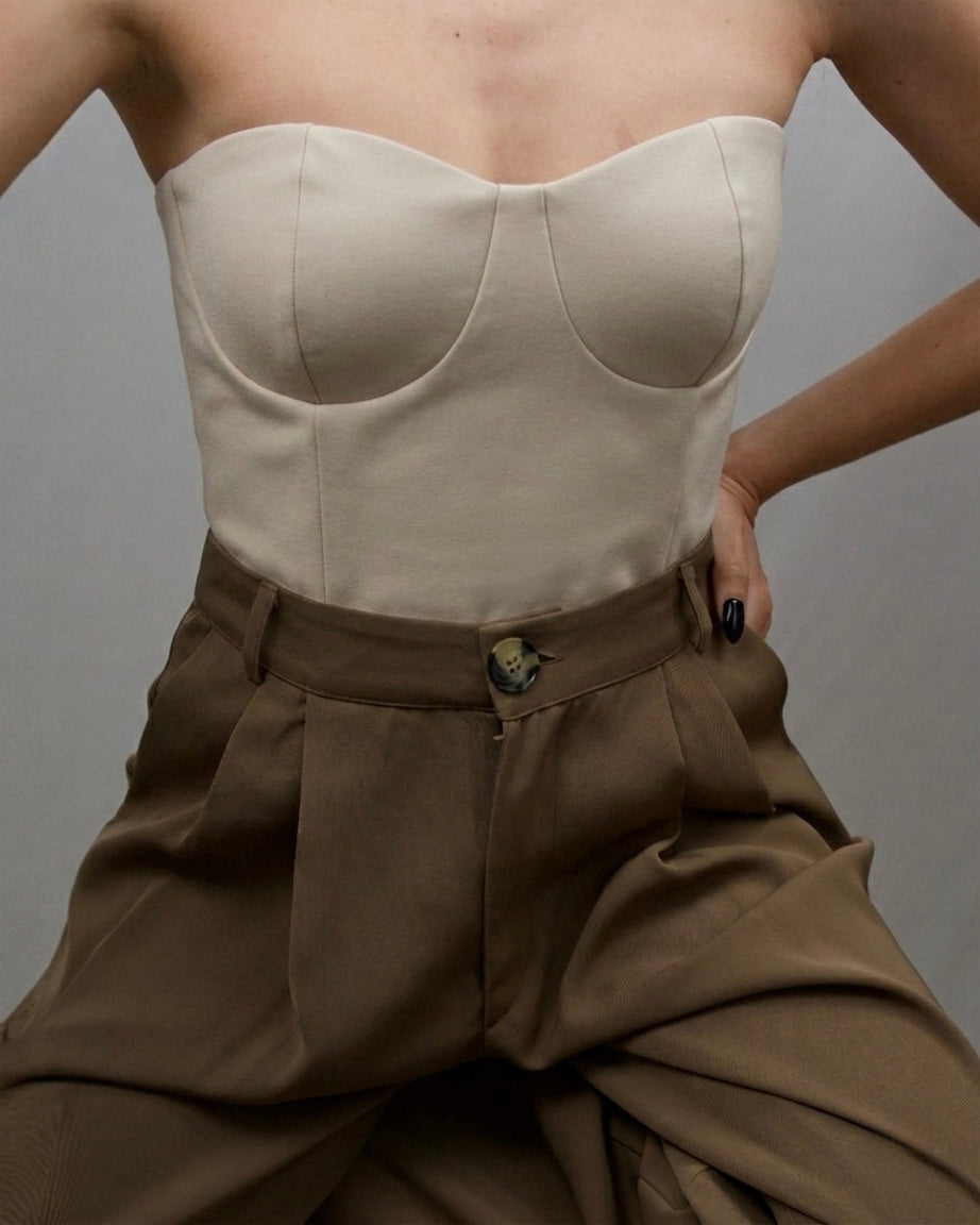 Strapless κρεμ με cups