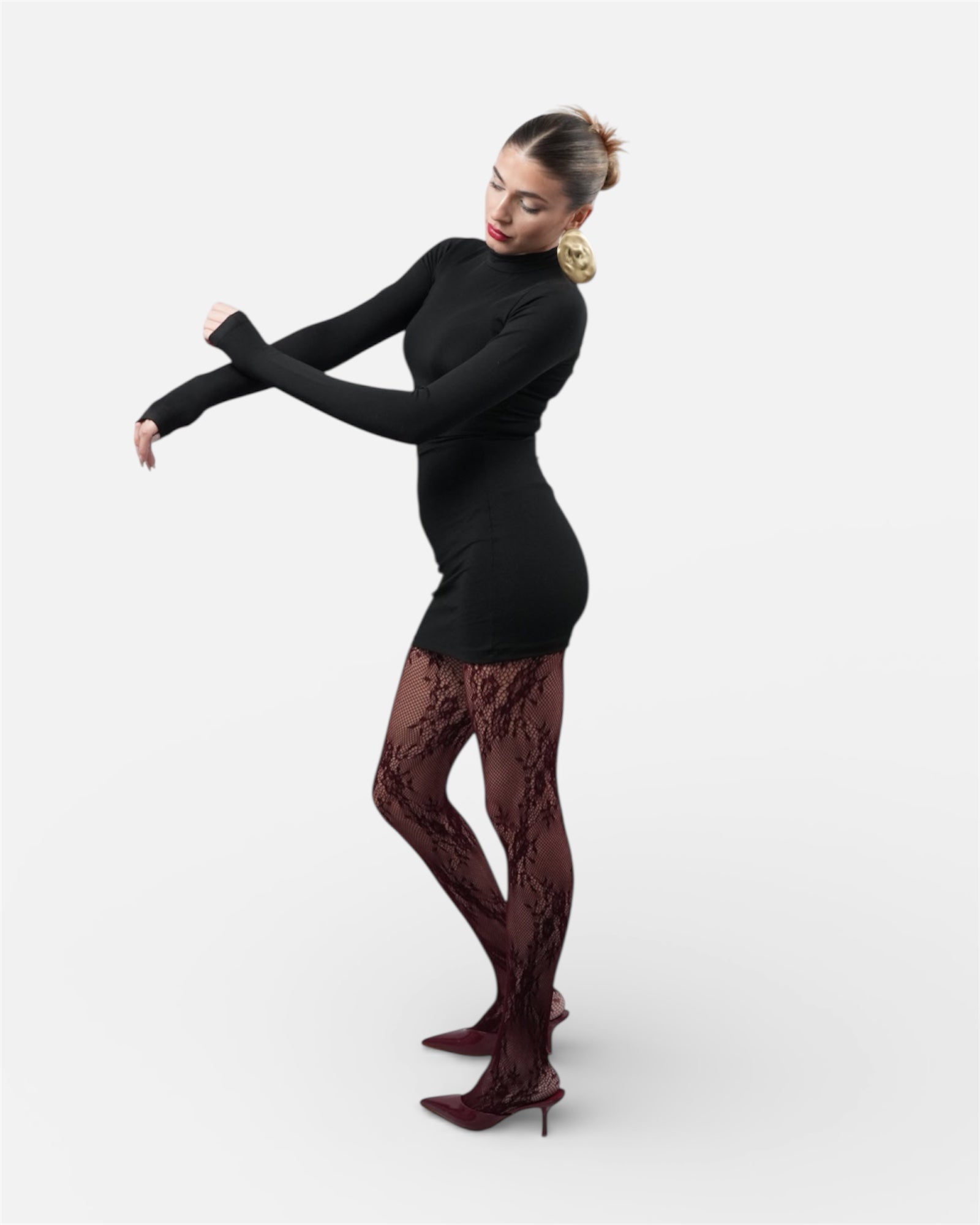 Μαύρο ζιβάγκο εφαρμοστό φόρεμα