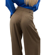 Παντελόνα πλισέ καφέ